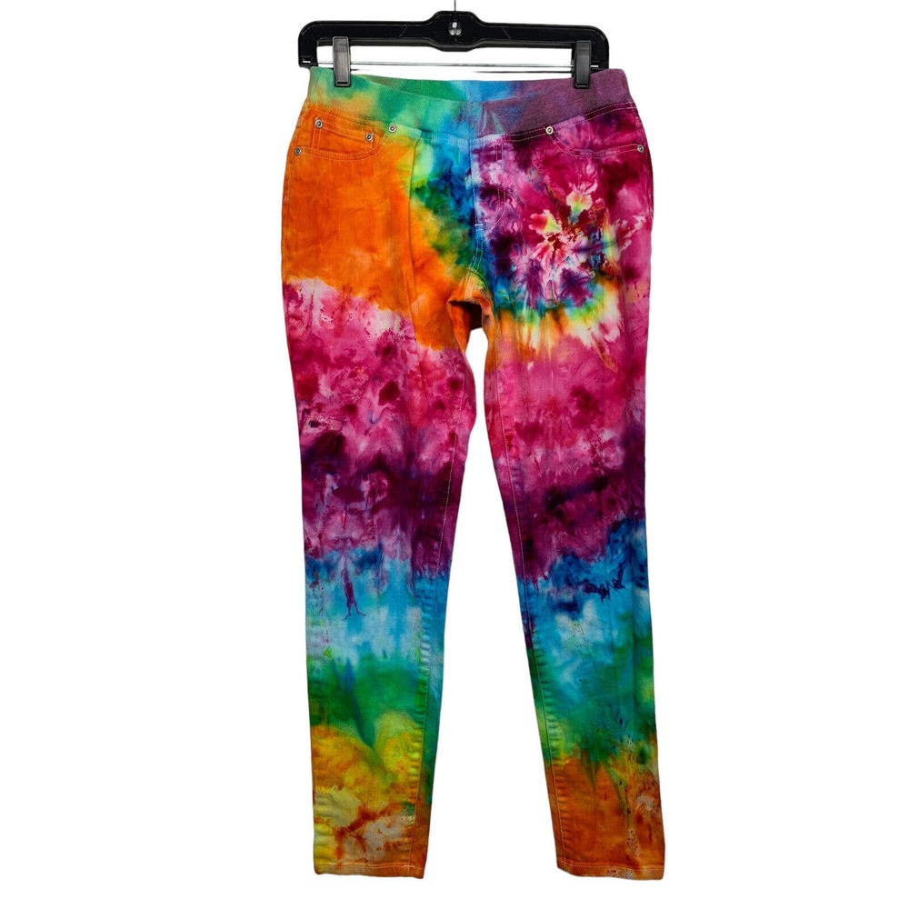 Boston Proper Colorful Tie-Dye Skinny Pants